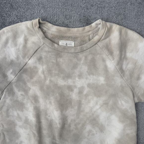 Lou & Grey Shirt Womens Extra Small Beige Tie Dye Raglan Pullover Casual Terry - Picture 2 of 6